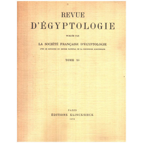 Revue d'égyptologie publiée par la société française...