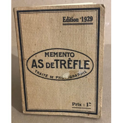 Memento as de trêfle / traite de photographie / edition 1929