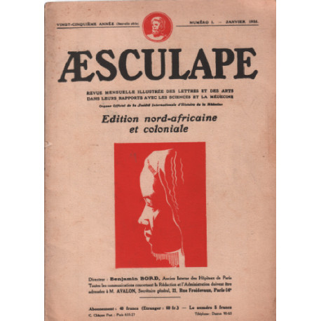 Aesculape / edition nord -africaine et coloniale / janvier 1935 /...