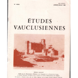 Etudes vauclusiennes n° XXXIII