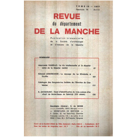 Revue du departement de la manche / tome 19 / fascicule 74 / le...