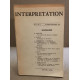 Interpretation / vol 2 n° 4 / octobre decembre 1968