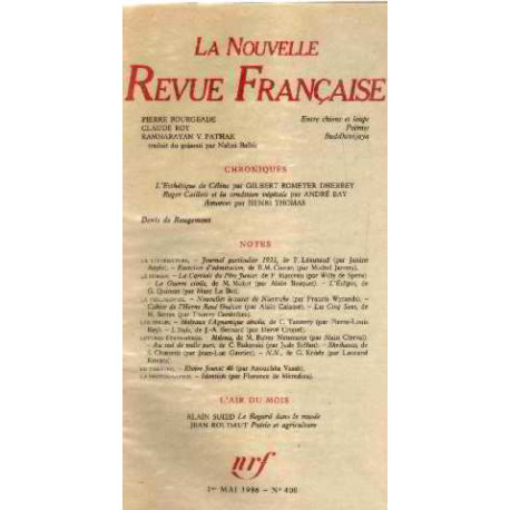 La nouvelle revue française n°400 / EO numerotée sur velin ( n° 6)