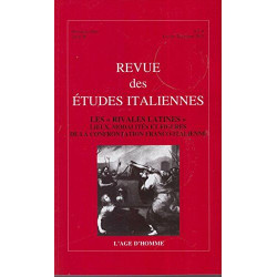 Revue des etudes italiennes tome 59 / les rivales latines