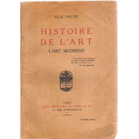 Histoire de l'art/ l'art moderne