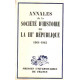 Annales de la societe d'histoire de la III° republique 1961-1962