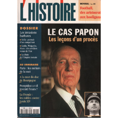 L'histoire n° 222 / dossier : le cas papon les leçons d'un procés