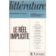 Revue trimestrielle litterature n° 62 / le réel implicite