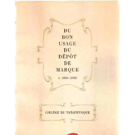 Du bon usage du depot de marque v. 1890-1903