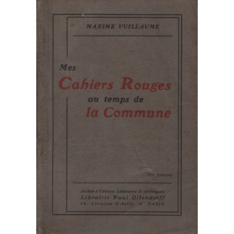 Mes cahiers rouges au temps de la commune