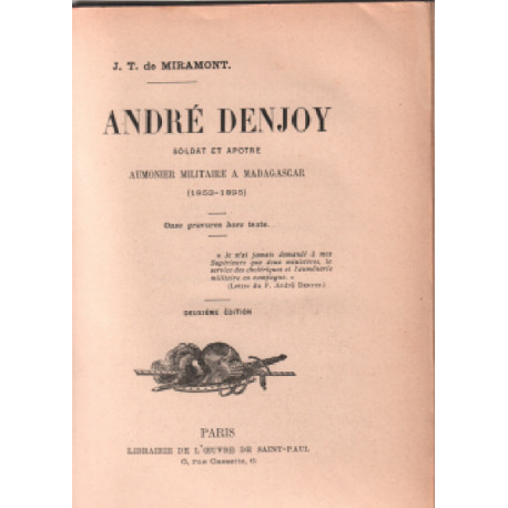 André denjoy soldat et apotre aumonier militaire a madagascar (...