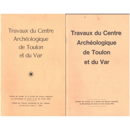 Travaux du centre archéologique de toulon du var / 2 années...