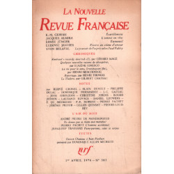 Revue la nouvelle revue française n° 303 / cioran : ecartelement