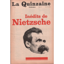 La quinzaine litteraire n° 28 / inédits de nietzsche