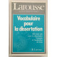 Vocabulaire pour la dissertation