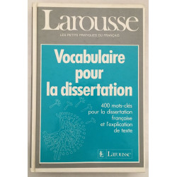 Vocabulaire pour la dissertation