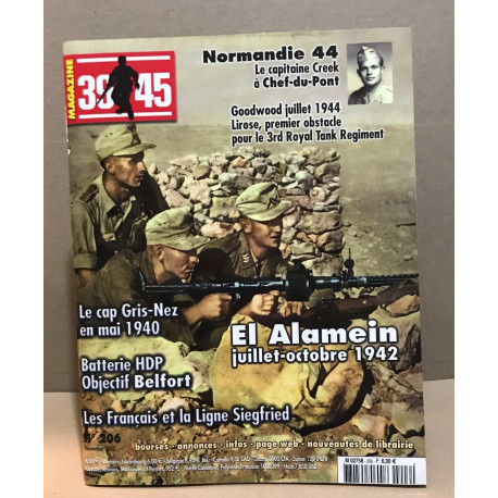 39-45 magazine n° 206 / el alamaein jillet octobre 1942