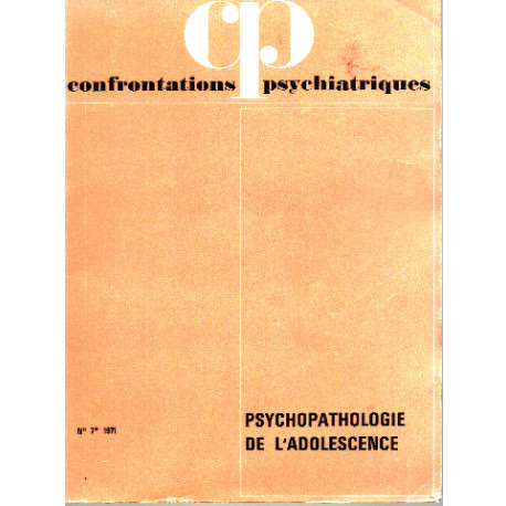 Confrontations psychiatriques n° 7 / psychopathologie de l'adolescence