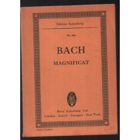 Magnificat (n° 964) BACH