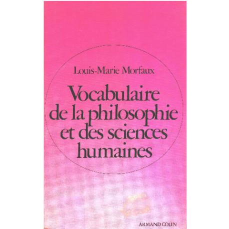 Vocabulaire de la philosophie et des sciences humaines