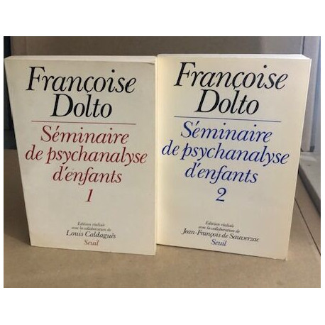 SEMINAIRE DE PSYCHANALYSE D'ENFANTS. tome 1+ 2