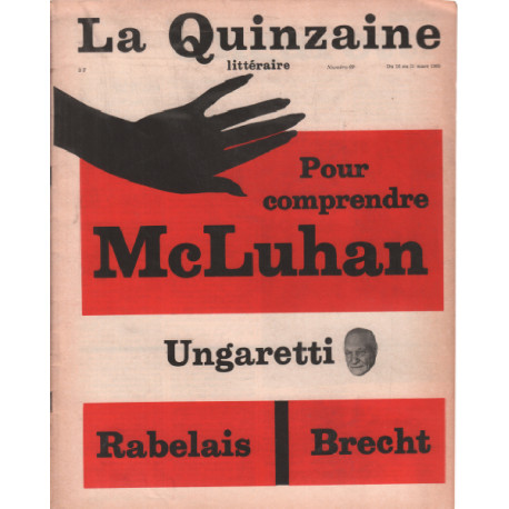 La quinzaine litteraire n° 69 / pour comprendre mcluhan