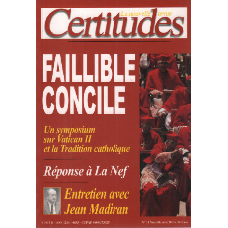 Le nouvelle revue certitude n° 11/ faillible concile