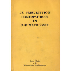 La prescription homeopathique en rhumatologie