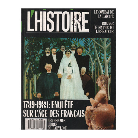 Revue l'histoire n° 128 / 1789-1989 : enquete sur l'age des français