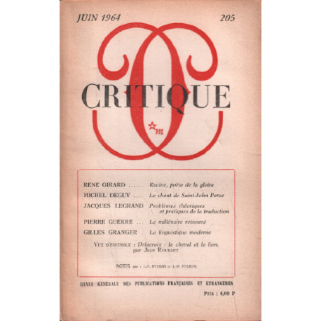 Revue critique n° 205