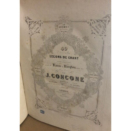 40 leçons de chant specialement composés pour voix de basse ou...