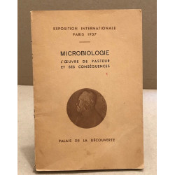 Microbiologie l'oeuvre de Pasteur et ses conséquences