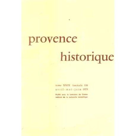 Provence historique tome XXIX / fascicule 116