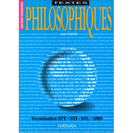 Textes philosophiques classe terminale F / G / H