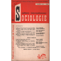 Cahiers internationaux de sociologie volume n ° XXX