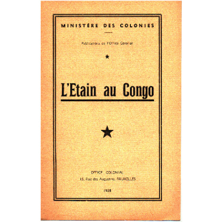 L'etain au congo