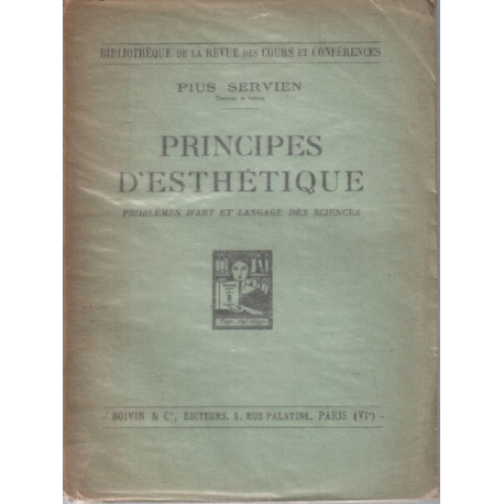 Principes d'esthetique / problemes d'art et langage des sciences