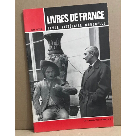 Livres de France Revue littéraire mensuelle/ novembre 1963 /...