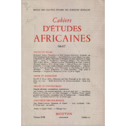 Cahiers d'etudes africaines n° 66-67