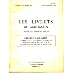 Les Livrets du Mandarin 6è série N° 4-5 double - L'épopée...