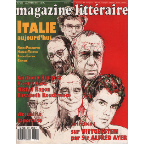 Magazine litteraire n° 237 / italie aujourd'hui