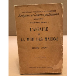 L'affaire de la rue des maçons