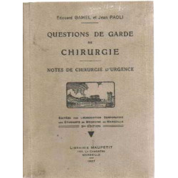 Questions de garde de chirurgie