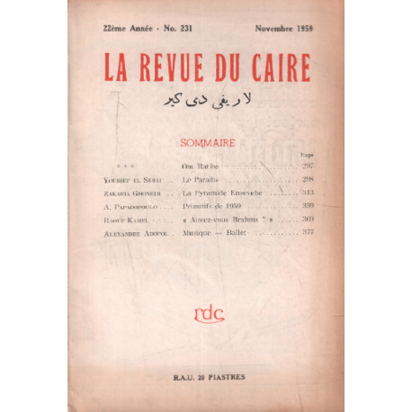 La revue du caire n° 231