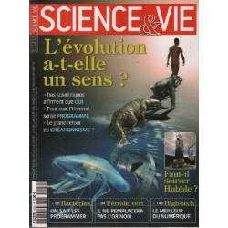 Sciences et vie n° 1059 / l'évolution a t elle un sens