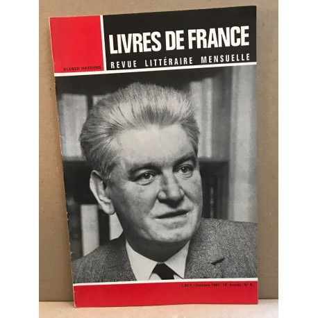 Livres de France Revue littéraire mensuelle/octobre 1967 / numero...