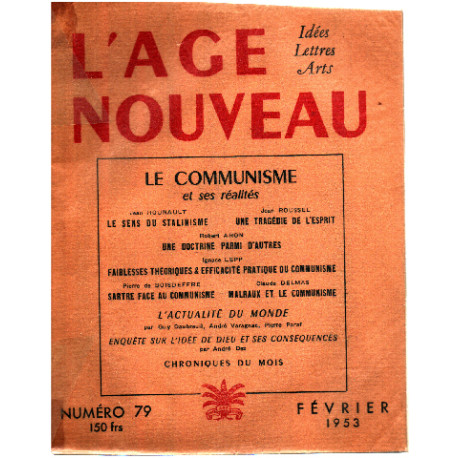 L'age nouveau n° 79/ le communisme et ses realités