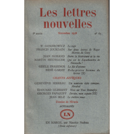 Les lettres nouvelles n° 65