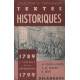 Textes historiques 1789-1799 / l'époque de la revolution