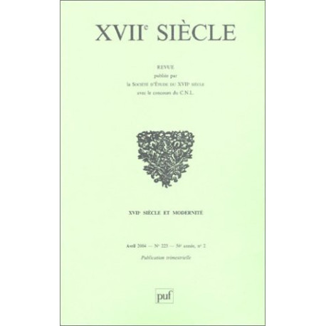 XVIIème siècle numéro 223 - 2004